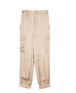 Pantalone cargo in rasetto Camel Semicouture