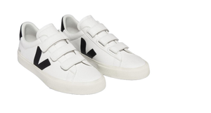 RECIFE LEATHER WHITE BLACK VEJA