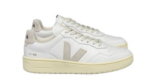 V-90 LEATHER WHITE NATURAL VEJA