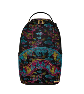 Zaino Embroidered Dragons Backpack