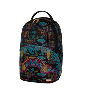 Zaino Embroidered Dragons Backpack