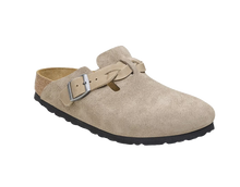 Carica l&#39;immagine nel visualizzatore di Gallery, Birkenstock Boston Braided Pelle scamosciata - Taupe Uomo
