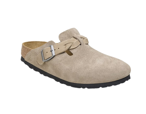 Birkenstock Boston Braided Pelle scamosciata - Taupe Uomo