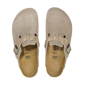 Birkenstock Boston Braided Pelle scamosciata - Taupe Uomo